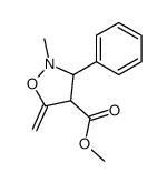 2-Methyl-5-methylene-3-phenyl-isoxazolidine-4-carboxylic acid methyl ester Structure