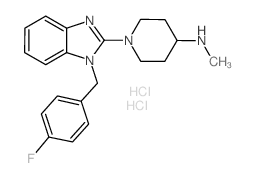 1-[1-(4-Fluorobenzyl)-2-benzimidazolyl]-4-(Methylamino)piperidine dihydrochloride Structure