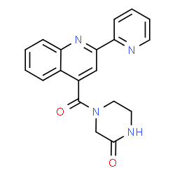 4-{[2-(pyridin-2-yl)quinolin-4-yl]carbonyl}piperazin-2-one结构式