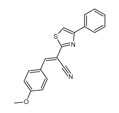 α-(4-phenyl-2-thiazolyl)-p-methoxycinnamonitrile Structure