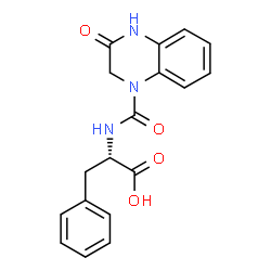 (S)-2-(3-Oxo-1,2,3,4-tetrahydroquinoxaline-1-carboxamido)-3-phenylpropanoic acid结构式