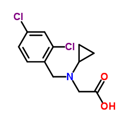 N-Cyclopropyl-N-(2,4-dichlorobenzyl)glycine结构式
