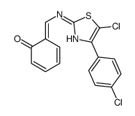 (6Z)-6-[[[5-chloro-4-(4-chlorophenyl)-1,3-thiazol-2-yl]amino]methylidene]cyclohexa-2,4-dien-1-one Structure