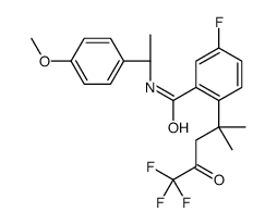 5-fluoro-N-[(1S)-1-(4-methoxyphenyl)ethyl]-2-(5,5,5-trifluoro-2-methyl-4-oxopentan-2-yl)benzamide结构式