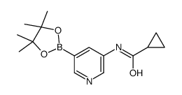 N-(5-(4,4,5,5-tetramethyl-1,3,2-dioxaborolan-2-yl)pyridin-3-yl)cyclopropanecarboxamide Structure