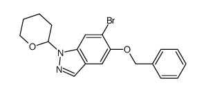 5-(benzyloxy)-6-bromo-1-(tetrahydro-2H-pyran-2-yl)-1H-indazole结构式