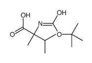 (S)-2-(tert-butoxycarbonylamino)-2,3-dimethylbutanoic acid structure