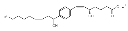lithium,(E)-5-hydroxy-7-[4-[(E)-1-hydroxynon-3-enyl]phenyl]hept-6-enoate结构式