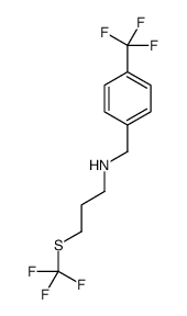 N-[4-(Trifluoromethyl)benzyl]-3-[(trifluoromethyl)sulfanyl]-1-pro panamine结构式