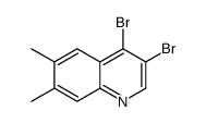 3,4-dibromo-6,7-dimethylquinoline structure