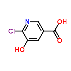 6-Chloro-5-hydroxypyridine-3-carboxylic acid结构式