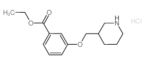Ethyl 3-(3-piperidinylmethoxy)benzoate hydrochloride结构式