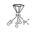 [Mo(η-cyclopentadienyl)(CO)3(SnMe3)]结构式