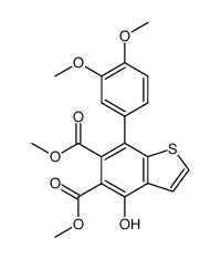 4-Hydroxy-5,6-bis(methoxycarbonyl)-7-(3,4-dimethoxyphenyl)benzothiophene Structure