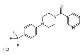 pyridin-3-yl-[4-[4-(trifluoromethyl)phenyl]piperazin-1-yl]methanone,hydrochloride Structure