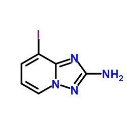 8-碘-[1,2,4]三唑并[1,5-a]吡啶-2-胺结构式