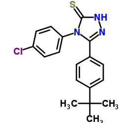 3-(4-tert-butylphenyl)-4-(4-chlorophenyl)-1H-1,2,4-triazole-5-thione结构式