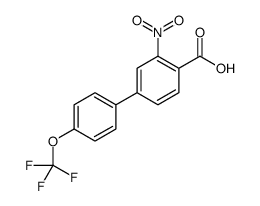 2-nitro-4-[4-(trifluoromethoxy)phenyl]benzoic acid Structure