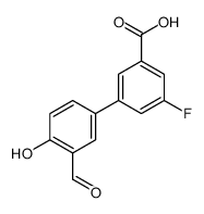 3-fluoro-5-(3-formyl-4-hydroxyphenyl)benzoic acid结构式