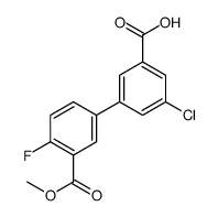 3-chloro-5-(4-fluoro-3-methoxycarbonylphenyl)benzoic acid结构式