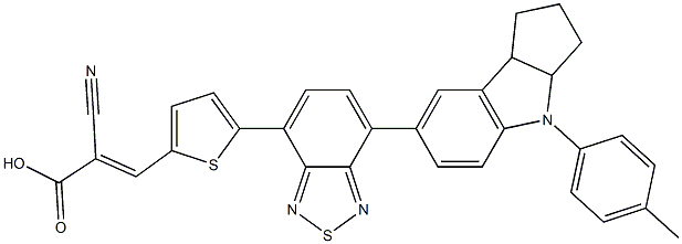 (E)-2-氰基-3-(5-(7-(4-(对甲苯基)-1,2,3,3a,4,8b-六氢环戊[b]吲哚-7-基)苯并[c ] [1,2,5]噻二唑-4-基)噻吩-2-基)丙烯酸图片