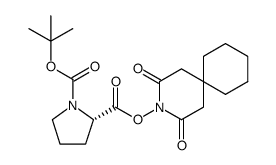 1-(tert-butyl) 2-(2,4-dioxo-3-azaspiro[5.5]undecan-3-yl) (S)-pyrrolidine-1,2-dicarboxylate Structure