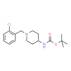 tert-Butyl 1-(2-chlorobenzyl)piperidin-4-ylcarbamate结构式
