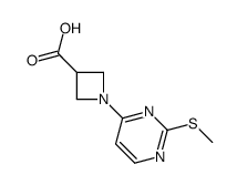 1-(2-Methylsulfanyl-pyrimidin-4-yl)-azetidine-3-carboxylic acid structure