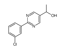 rac-1-[2-(3-chlorophenyl)pyrimidin-5-yl]ethanol结构式