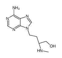 (2R)-4-(6-aminopurin-9-yl)-2-(methylamino)butan-1-ol结构式