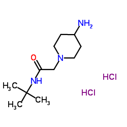 2-(4-Amino-1-piperidinyl)-N-(2-methyl-2-propanyl)acetamide dihydrochloride结构式