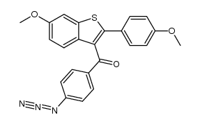 3-(4-Azidobenzoyl)-6-methoxy-2-(4-methoxyphenyl)benzo[b]thiophene结构式