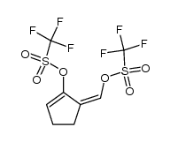 (Z)-5-[(trifluoromethanesulfonyloxy)methylene]-1-cyclopentenyl trifluoromethanesulfonate结构式