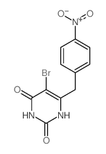 5-bromo-6-[(4-nitrophenyl)methyl]-1H-pyrimidine-2,4-dione结构式