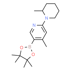 4-Methyl-2-(2-Methylpiperidin-1-yl)-5-(4,4,5,5-tetramethyl-1,3,2-dioxaborolan-2-yl)pyridine Structure