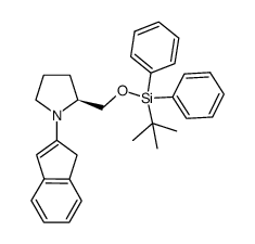(S)-2-(((tert-butyldiphenylsilyl)oxy)methyl)-1-(1H-inden-2-yl)pyrrolidine结构式