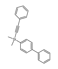 [1,1'-biphenyl]-4-yldimethyl(phenylethynyl)silane结构式