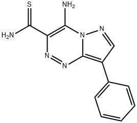 4-氨基-8-苯基吡唑并[5,1-C][1,2,4]三嗪-3-硫代酰胺结构式