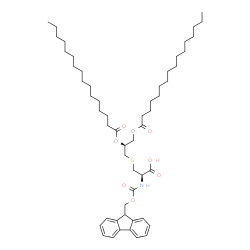 1S)-1-[[[(2R)-2-羧基-2-[[芴甲氧羰基]氨基]乙基]硫基]甲基]-1,2-乙二基双(十六烷酸)酯图片