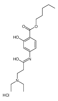 pentyl 4-[3-(diethylamino)propanoylamino]-2-hydroxybenzoate,hydrochloride Structure