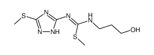 1-(3-Hydroxy-propyl)-2-methyl-3-(5-methylsulfanyl-2H-[1,2,4]triazol-3-yl)-isothiourea Structure