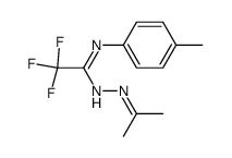 N-p-tolyl-2,2,2-trifluoroethanimidic acid 1-methylethylidene hydrazide Structure