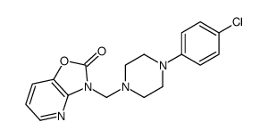 3-[[4-(4-chlorophenyl)piperazin-1-yl]methyl]-[1,3]oxazolo[4,5-b]pyridin-2-one Structure