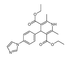 diethyl 4-(4-imidazol-1-ylphenyl)-2,6-dimethyl-1,4-dihydropyridine-3,5-dicarboxylate结构式