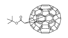 tert-butyl 3′H-cyclopropa[1,9](C60-Ih)[5,6]fullerene-3′-carboxylate Structure