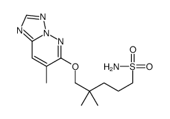 1-Pentanesulfonamide, 4,4-dimethyl-5-((7-methyl(1,2,4)triazolo(1,5-b)p yridazin-6-yl)oxy)-结构式
