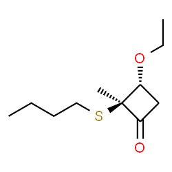 Cyclobutanone, 2-(butylthio)-3-ethoxy-2-methyl-, trans- (9CI) picture
