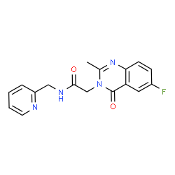 2-(6-fluoro-2-methyl-4-oxoquinazolin-3(4H)-yl)-N-(pyridin-2-ylmethyl)acetamide Structure