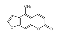 4-Methyl-7H-furo(3,2-g)(1)benzopyran-7-one结构式