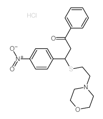 Propiophenone,3-[(2-morpholinoethyl)thio]-3-(p-nitrophenyl)-, monohydrochloride (8CI)结构式